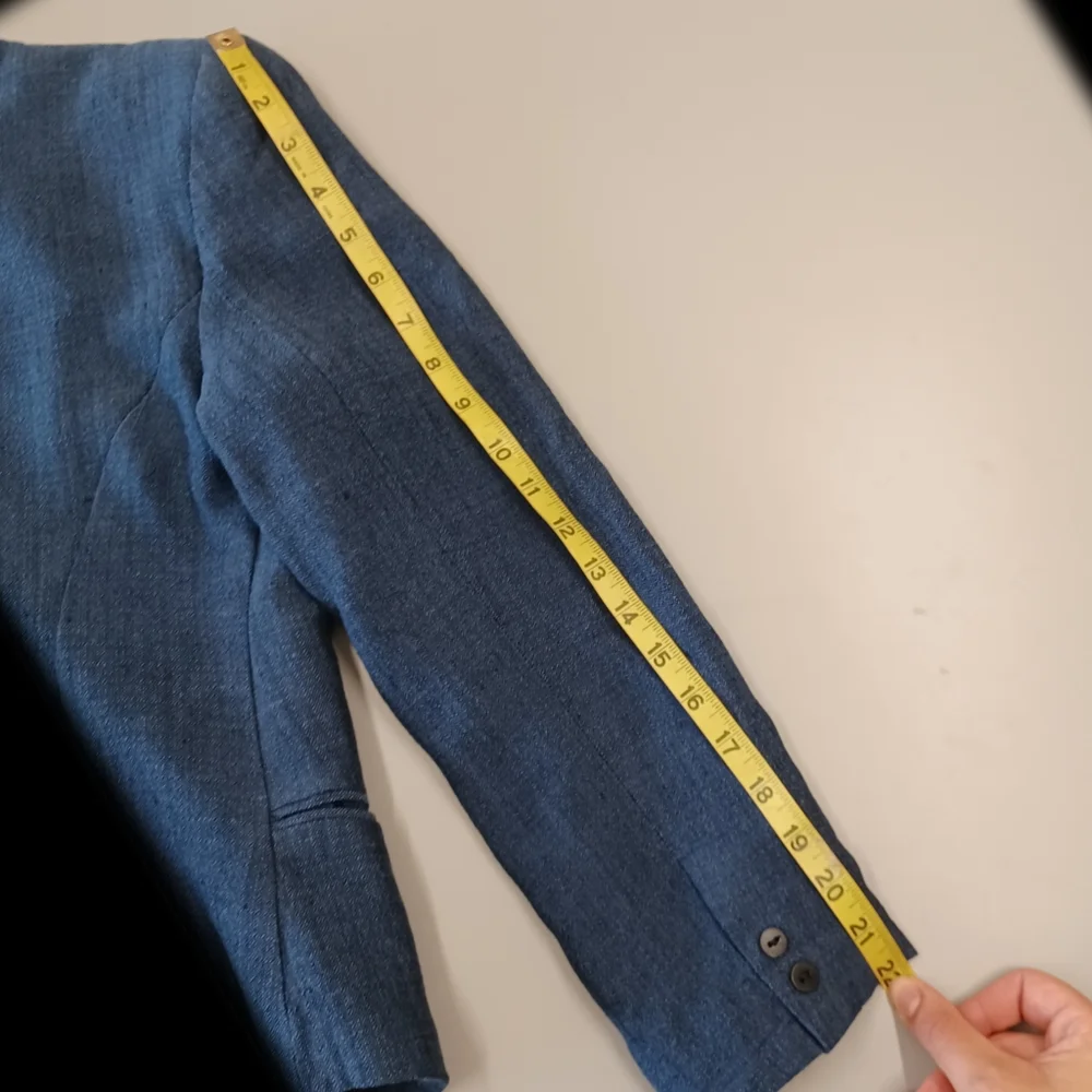 RESTORED 1940s Style Linen Blend Blazer (see measurements!) - Picture 12 of 15